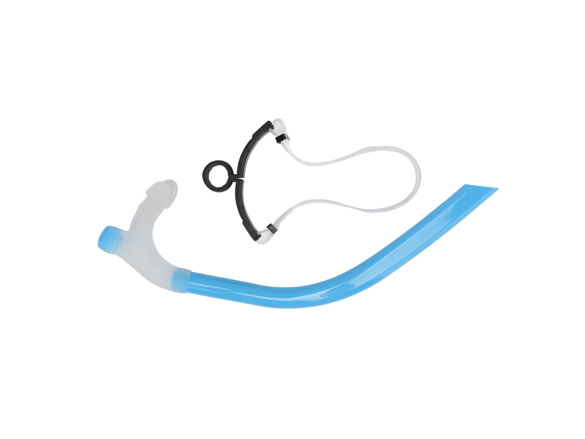 Tubo De Snorkel De Silicona Con Soporte Ajustable Para La Cabeza, Reduce La Resistencia, Azul Cielo.