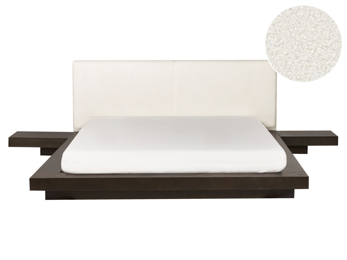 Cama de agua BELIANI Zen de MDF Madera oscura 308x229x86