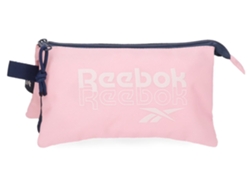 Estuche para lápices Reebok Sidney rosa de tres compartimentos