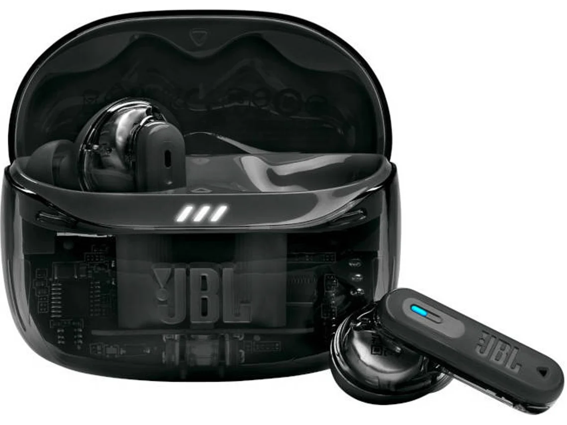 Auriculares Bluetooth True Wireless JBL TUNE BEAM 2 (In Ear - Micrófono - Noise Cancelling - Negro)