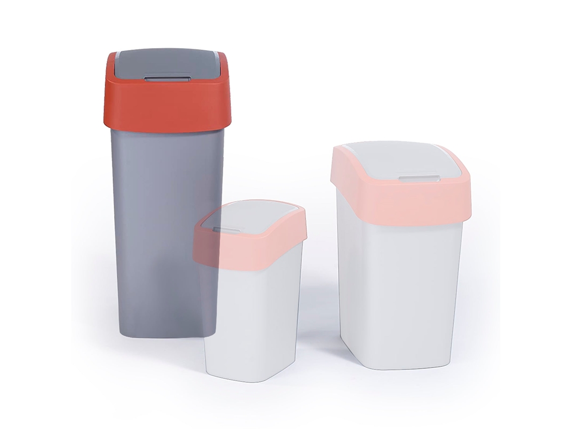 Cubo de Basura CURVER con Apertura Basculante (Gris)
