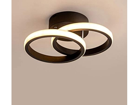 Leds Modernos de 22 W Luz Branca Quente 3000 K Lámpara de Teto Preto Quadrado Branco 2 Leds Lámpara de Teto para Jantar Estudo de Cozinha Luz Bra