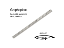 Regla - Graphoplex - Acero flexible de doble cara - Espesor 0,5 mm - Ancho 13 mm - Largo 30 cm