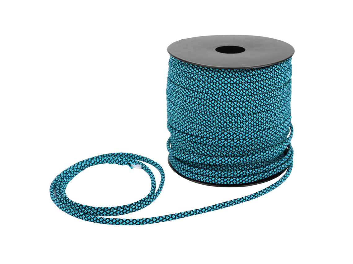 Corda De Campismo Paracord De 7 Núcleos 50m 4mm Espessa Para Acampamento E Costura De Pulseiras Azul Preto