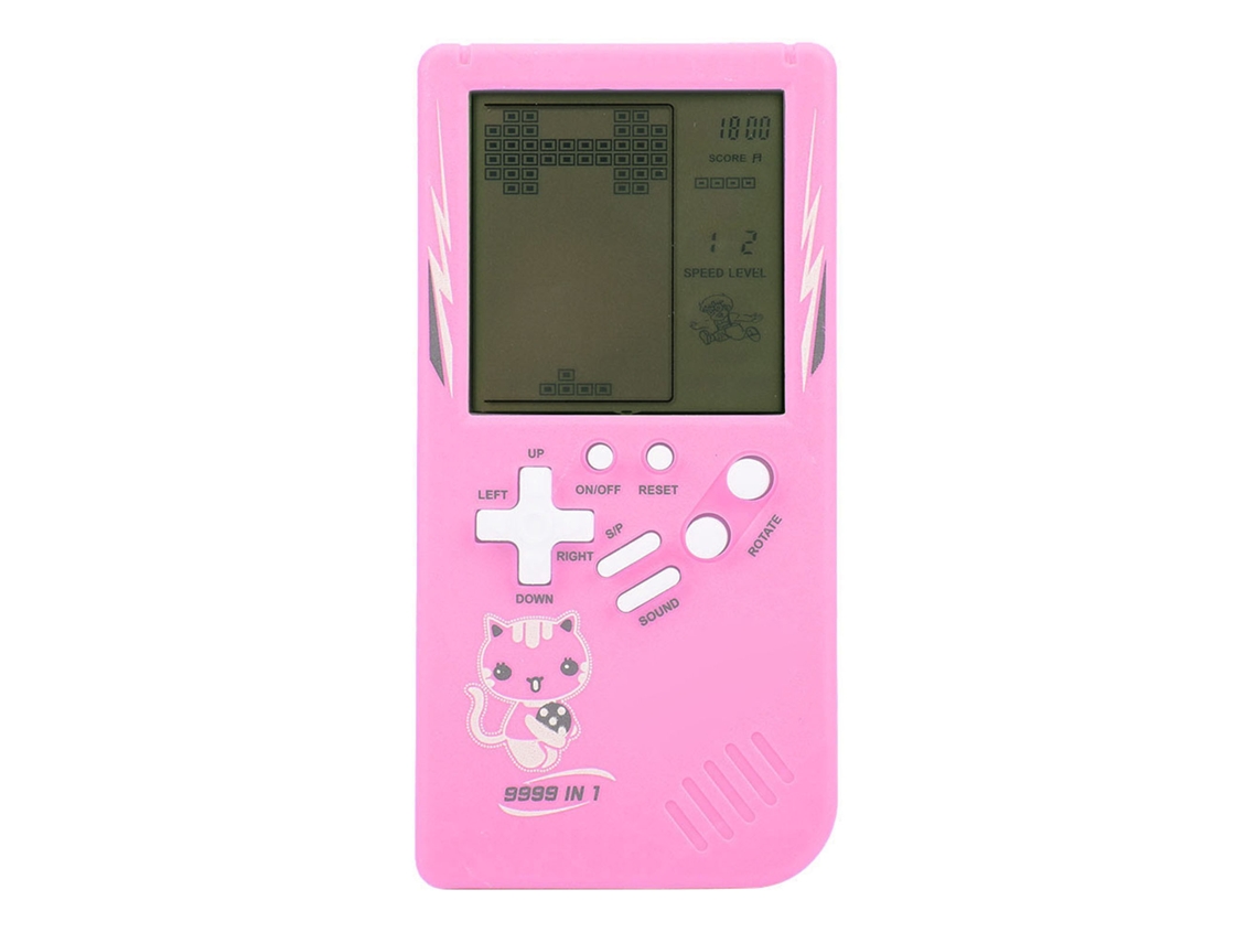 Consola De Juegos Portátil De Bolsillo Clásica Rosa Con Pantalla Grande Para Niños
