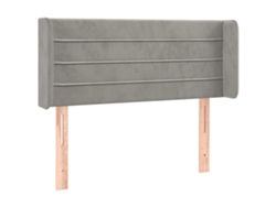 Cabecero con solapas de terciopelo gris claro MAISON EXCLUSIVE (93x16x78 cm)