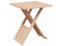 Mesa de centro de 33x33x40,5 cm, madera maciza de nogal | HARLANV1