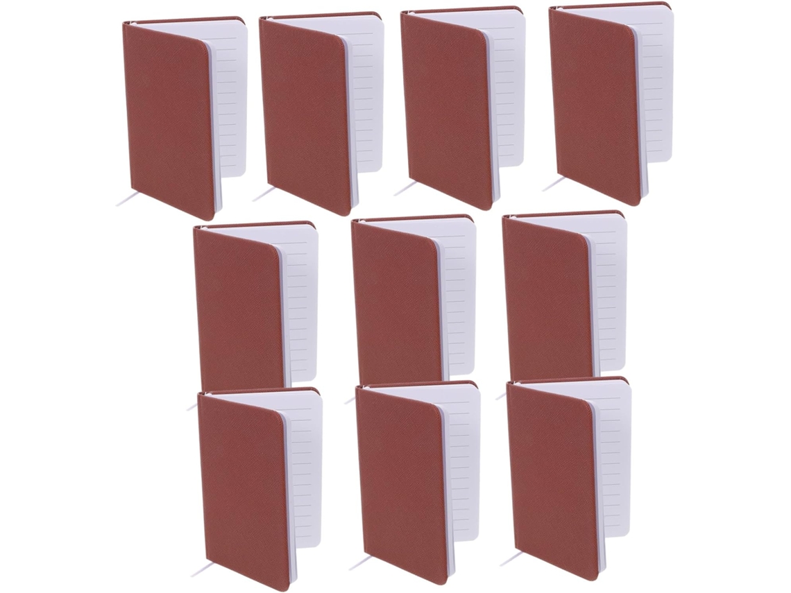 Juego De 10 Libretas De Bolsillo, Libretas Pequeñas Y Portátiles Con Páginas Rayadas Y Marcapáginas De Cinta.