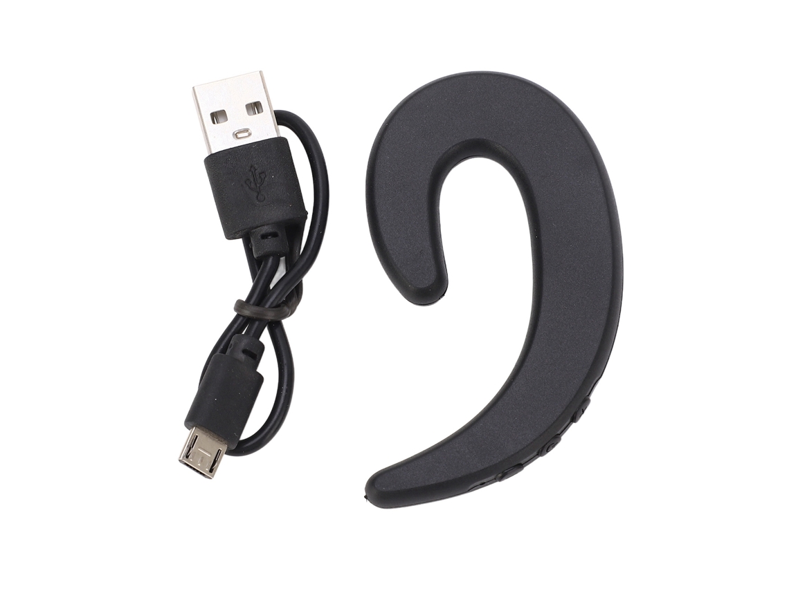 Auriculares Estéreo Inalámbricos Bluetooth Con Gancho Para La Oreja Y Micrófono (negro)