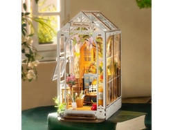 Kit de rompecabezas de madera 3D ROLIFE TGB06 Holiday Garden House DIY libro rincón estante inserto 176 piezas
