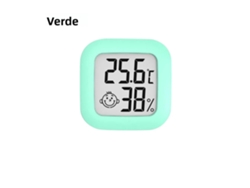 (verde) Mini Termómetro E Higrómetro Digital Lcd Para Temperaturas Interiores Y Exteriores