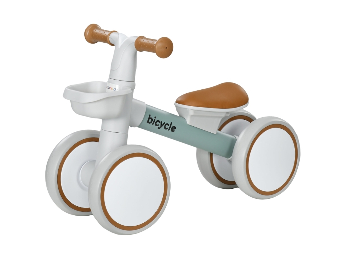 Bicicleta De Equilibrio Con Asiento Ajustable, Ruedas Silenciosas, Apta Para Niños De 1 A 3 Años Y Hasta 20 Kg, Color Verde.