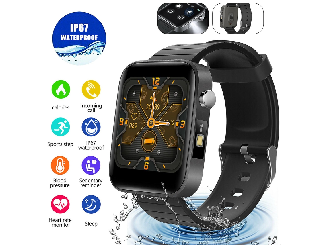 Reloj inteligente Bluetooth resistente al agua, reloj deportivo con monitorización de frecuencia cardíaca y presión arterial para smartphones. Ly Ebike