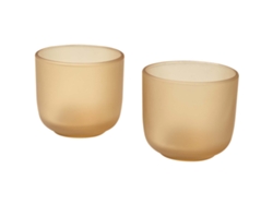 Juego De 2 Vasos De Cristal Acabado Mate De 200 Ml "male"