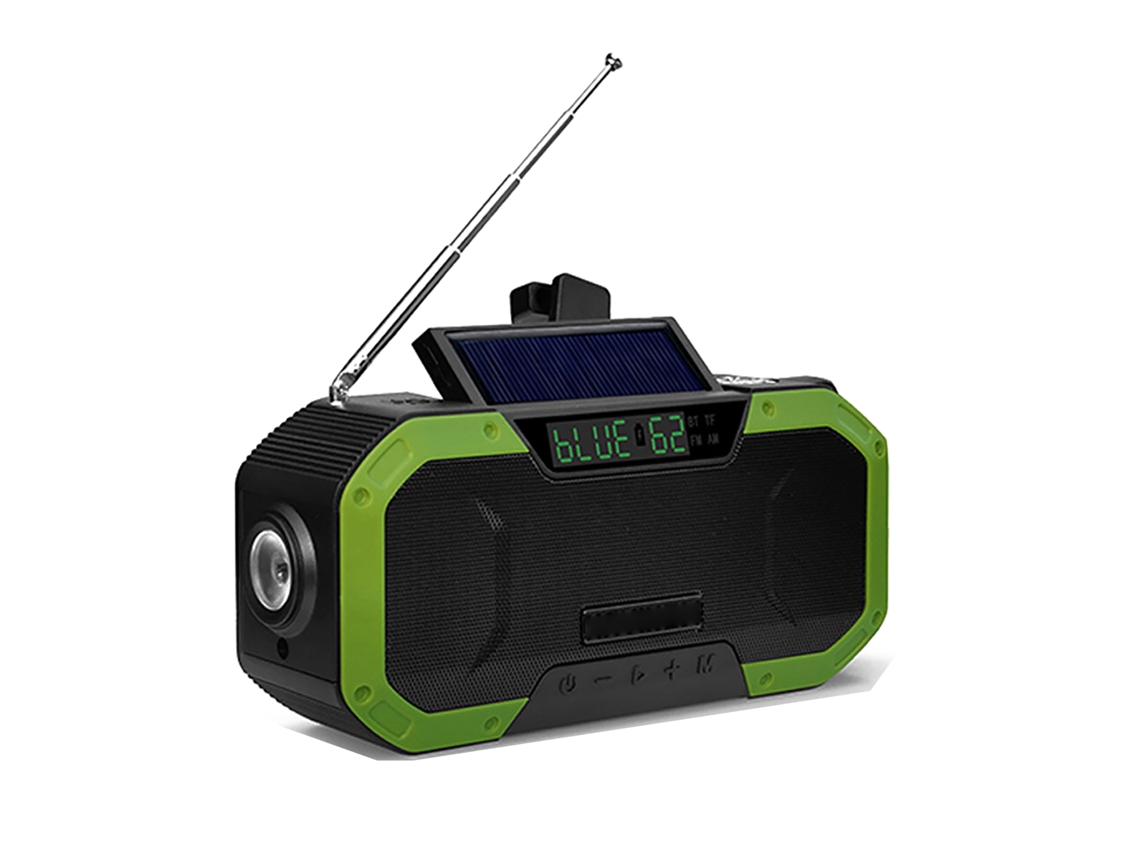 Radio De Mano Multifunción Ipx5 Resistente Al Agua Altavoz Portátil Bt Radio De Emergencia Al Aire Libre Con Luz Led
