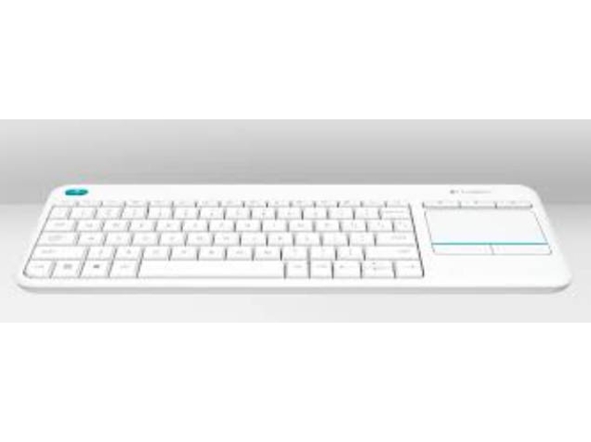 Teclado LOGITECH K400 Plus (Inalámbrico - Idioma Italiano - Blanco)