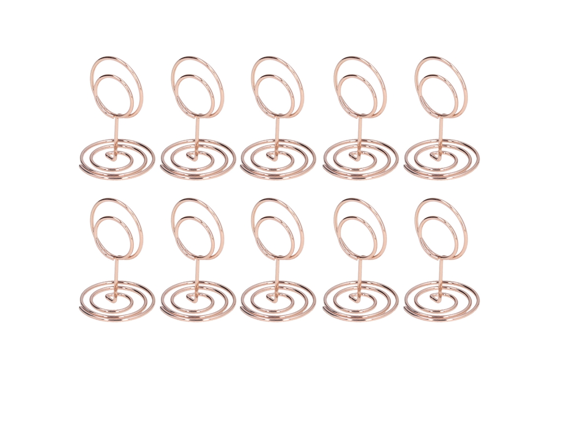 10pcs Portavasos De Mesa Redondo Base Fiable Durable Estilo Elegante Decoración Hogar Oro Rosa Tarjeta Foto Regalo