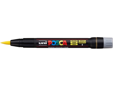 Marcador POSCA PCF-350 Punta Pincel Amarillo (Punta de 1 a 10 mm)