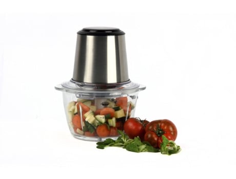 Picadora Electrica Acero Inox Vaso De Cristal 1,2 L 400W Mod.Olvera