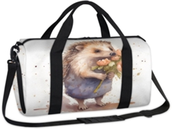 Bolsa Deportiva Estampado Erizo Estilo Acuarela Para Fines Semana Viajes Gimnasio Niños Niñas Mujeres Hombr