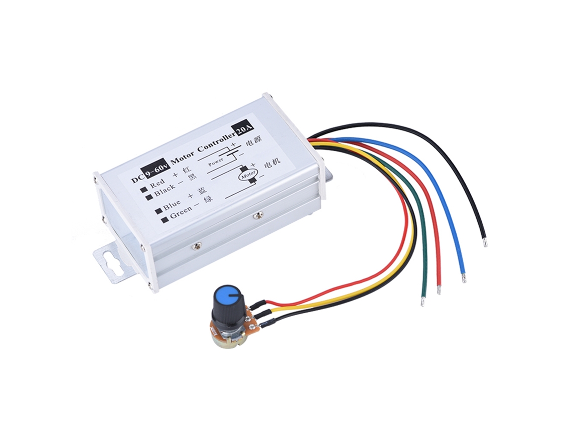 Controlador De Velocidad De Motor Pwm De Cc 9-60v 20a 1200w 25khz Regulador De Velocidad