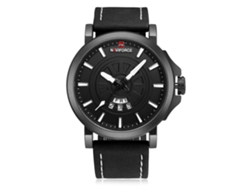 Reloj De Cuarzo Para Hombre Con Correa De Cuero, Calendario Y Resistencia Al Agua Estilo Elegante Y Moderno Para Negocios.