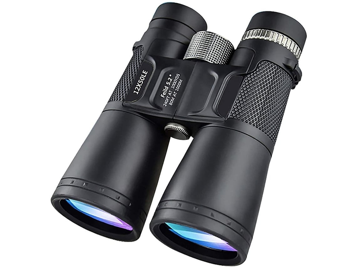 Binoculares HD 12x50 con visión nocturna, impermeables, para niños, con prismas Bak4 y lente FMC para observación de aves USHION