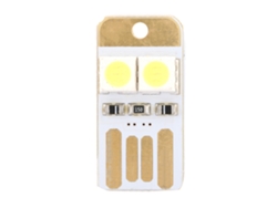FNINIJEDE Mini luminária de mesa LED portátil USB de 0,2 W, leve, com dois soquetes, branco puro