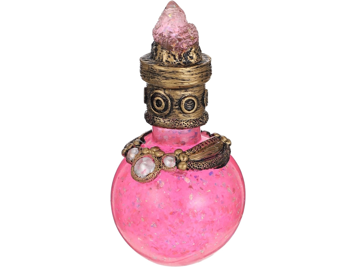 Botella Decorativa De Resina Rosa Con Forma De Luna
