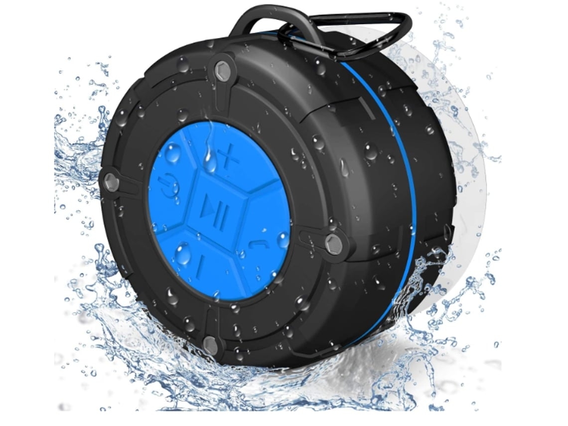 Altavoz de ducha Chennnls con Bluetooth 5.0, resistente al agua IPX7, radio de baño, inalámbrico y portátil con ventosa, color negro