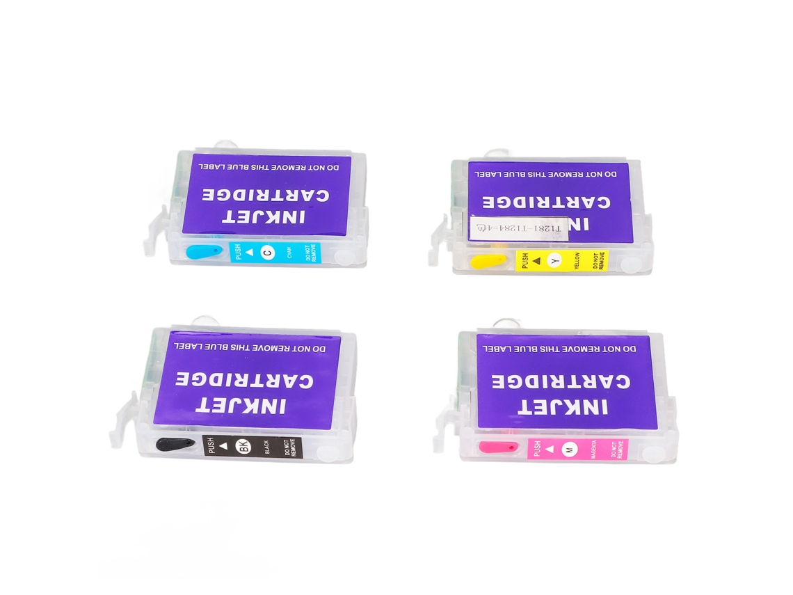Kit de 4 Cartuchos de Tinta para Impressora Stylus S22 Sx125 Sx130 Sx230 Sx235w | S/MARCA