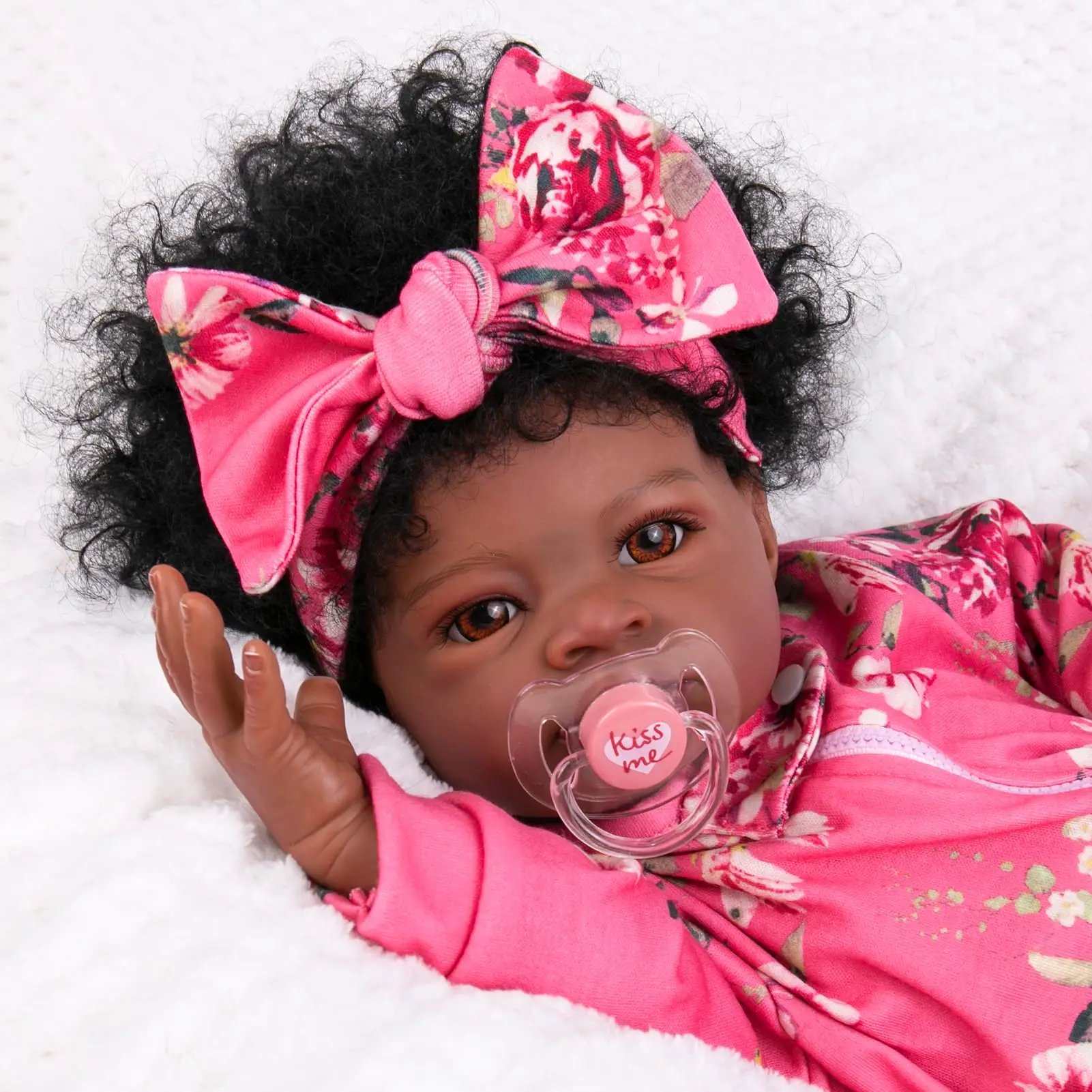 Muñeca Realista De Renacimiento Negra De 20 Pulgadas - Muñeca Con Cuerpo De Tela Suave