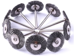 RNEMITERY 20pcs 1 pulgada / 25mm cepillo de corte Mini cepillo de alambre para herramientas rotativas de molienda de matrices