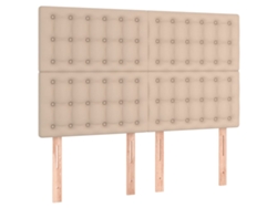 Maison Exclusive - Cabecero Capuchino 144x5x118/128 Cm Piel Sintética