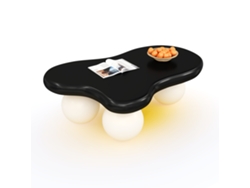 Mesa Centro Nube Led 16 Colores Diseño Nube Patas Redondas Salón Infantil