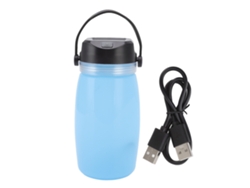 Rebe-botella De Agua De Carga Solar Con Luz Luminosa Taza Para Camping Exterior Con Luz De Carpa Y Carga Usb