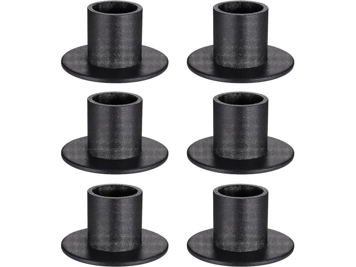 Juego De 6 Portavelas Antiguos De Metal Rústico Negro, Ideales Para Uso Diario, Bodas Y Fiestas.