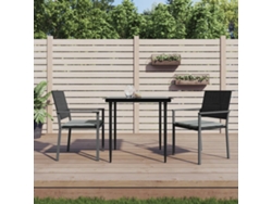 Sillas de jardín con cojines (2 unidades, 54 x 62,5 x 89 cm), mimbre sintético negro, DKD Home Decor