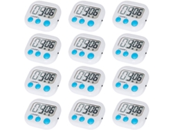 Temporizador de cocina digital, alarma fuerte con botón de encendido/apagado, pantalla LCD grande, configuración de memoria para tiempos anteriores, paquete con