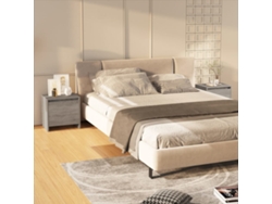 Mesas Cabeceira LOVELY HOME Mesinha 2Pcs 45X34X44,5Cm Contraplacado Sonoma Cinzento