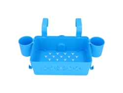 Kklv-canasta De Almacenamiento Para Piscina Con Portavasos De Plástico Grueso, Carga 22lb, Colgante, Para Gafas Toallas Teléfonos Azul