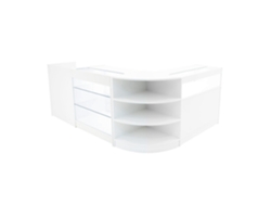 Estantería comercial Hyperion | Blanco | LM60 B900 K900 TB60 | MDF y vidrio templado | Estanterías y Monstershop