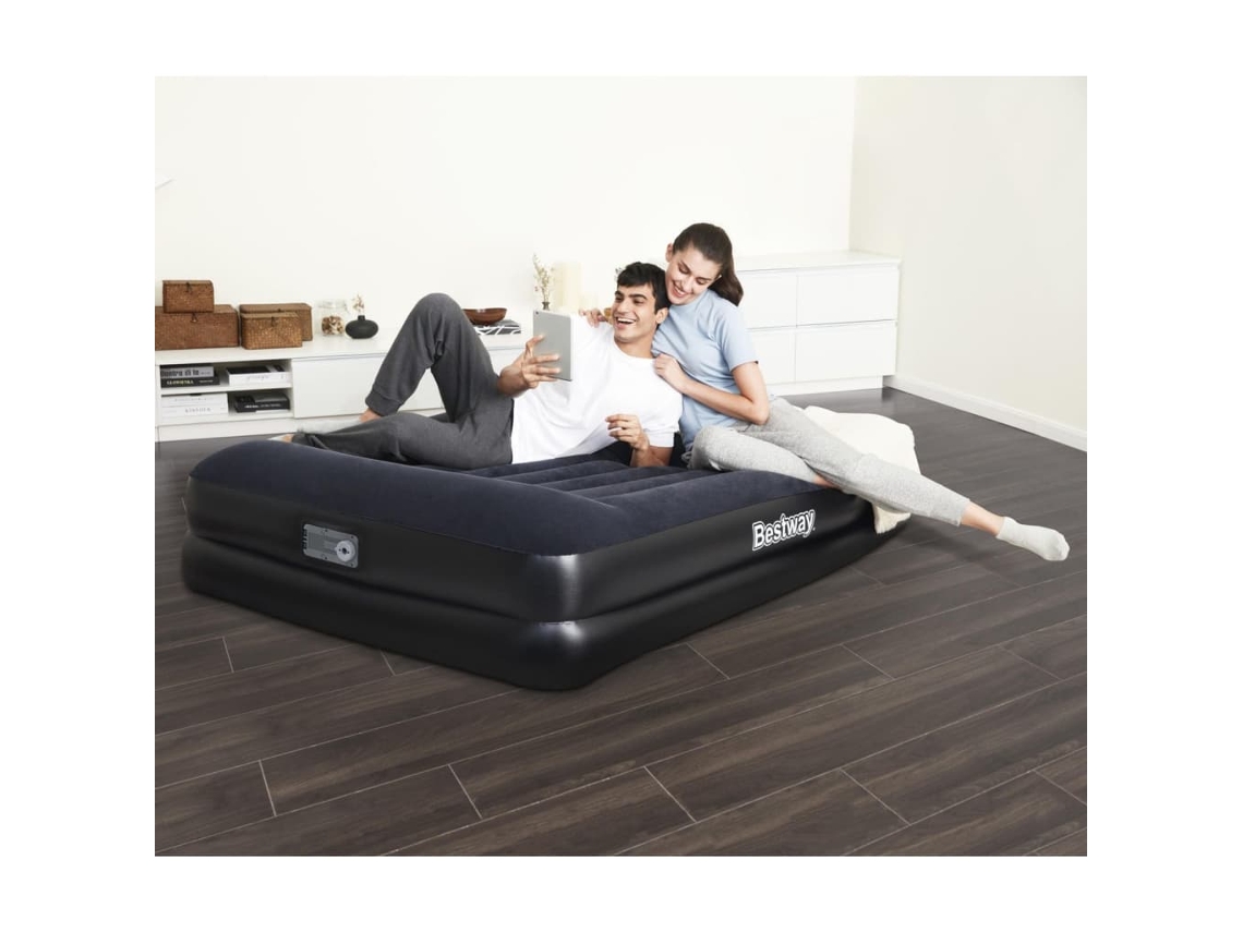 Colchón Hinchable BESTWAY Tritech 2 personas Negro (203x152x56 cm - Vinilo)