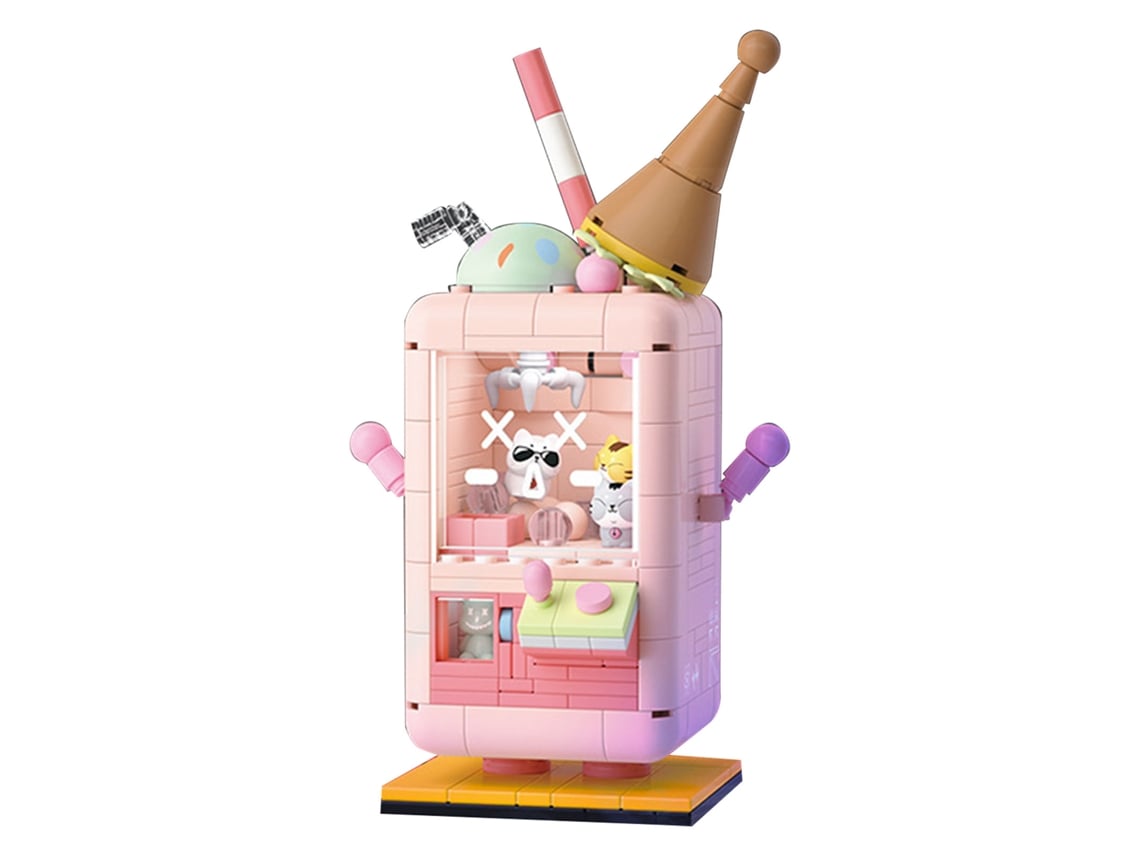 Set de bloques de construcción Baok Mini Claw Doll para niños, juguete educativo para armar, color rosa.