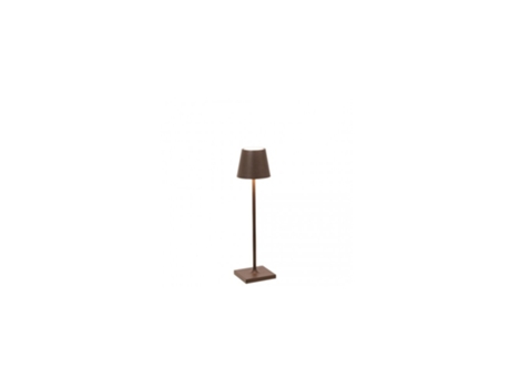 Lámpara de Mesa Poldina Pro Micro Corten LED recargable y regulable ZAFFERANO