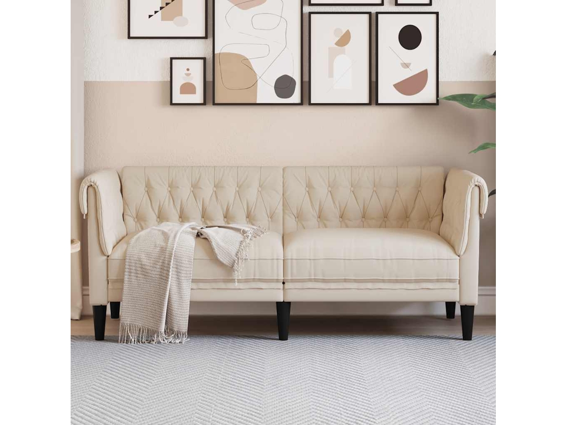 Sofá Chesterfield De 2 Plazas | Sofá De Salón | Sofá De Descanso Lino