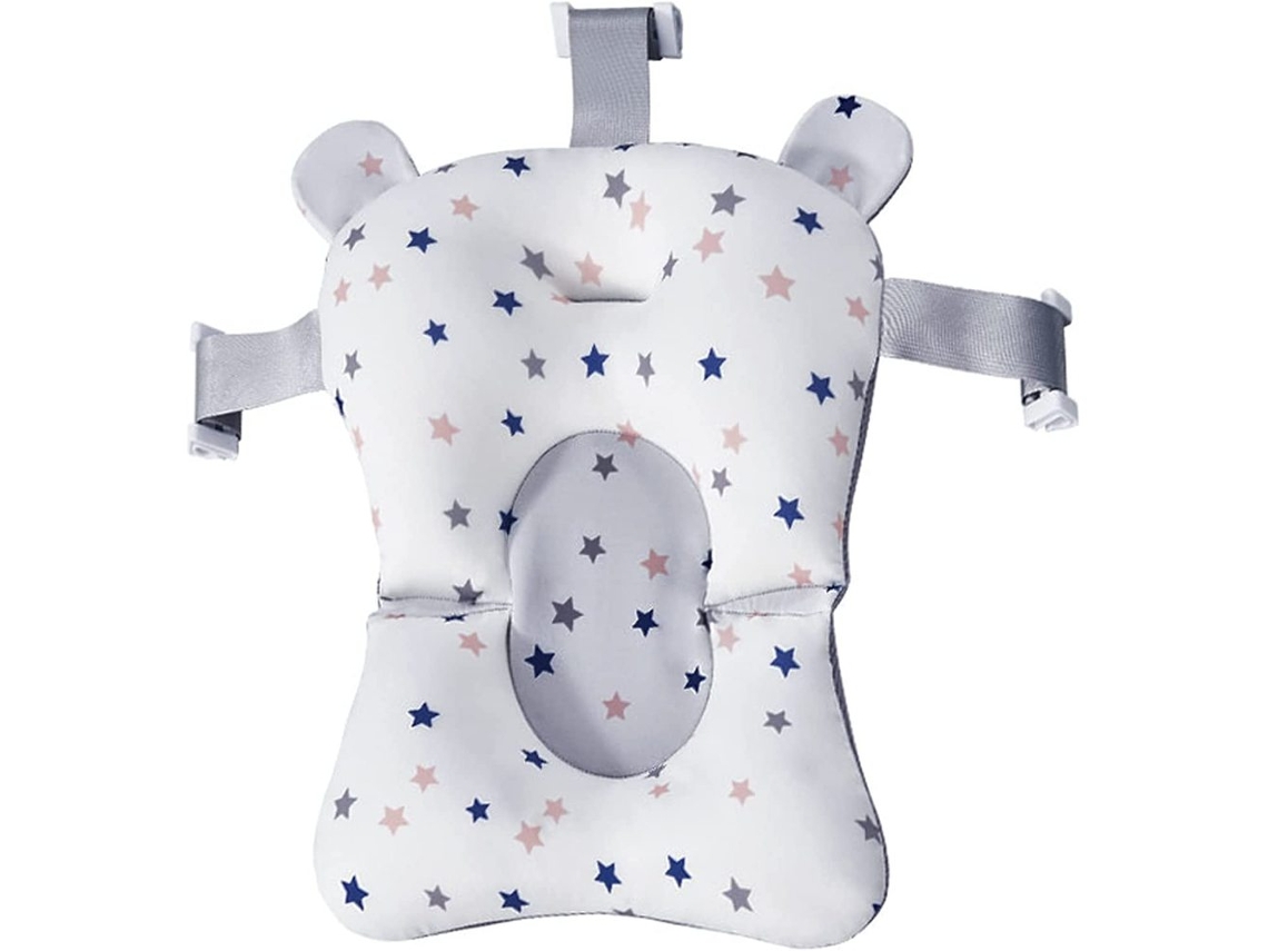 Soporte para bañera de bebé, asiento flotante suave con almohadilla antideslizante, alfombra cómoda para nuevos