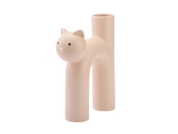 Maceta cilíndrica rosa con forma de gato Cornus Mate