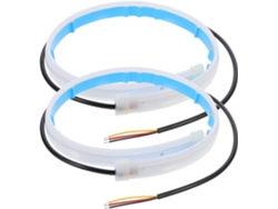 Barra De Luz Led Flexible E Impermeable De 12 V Para Motocicletas Y Suv, 2 Piezas, Luz Diurna/luz Antiniebla, Silicona