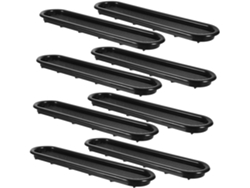 Juego de 8 rejillas de ventilación minimalistas de plástico para decoración de armarios Gokoco